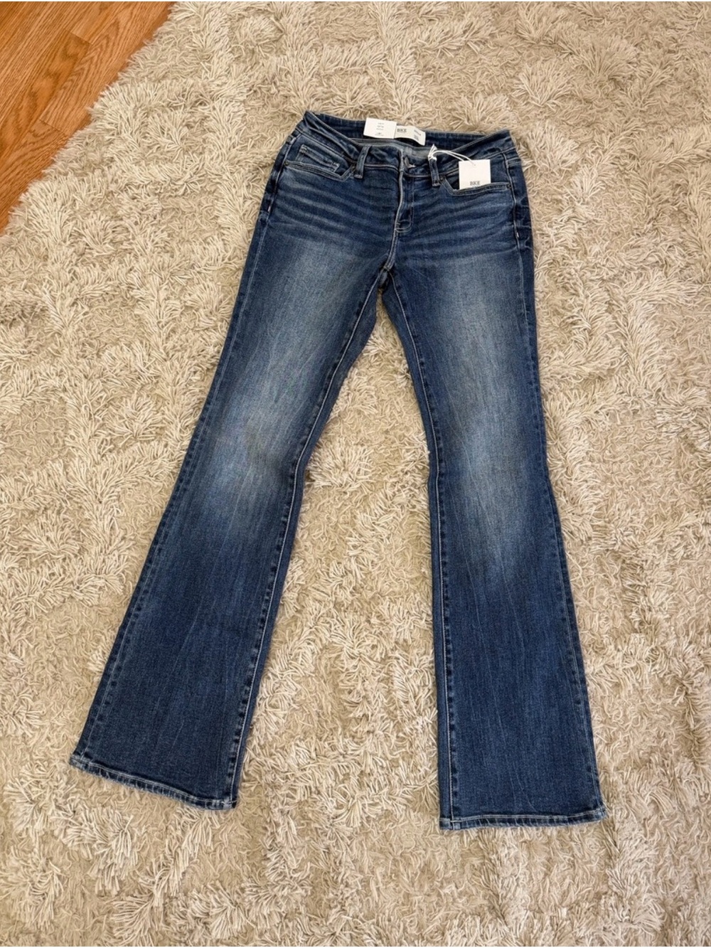 BKE Women's Dark Blue Flare Jeans